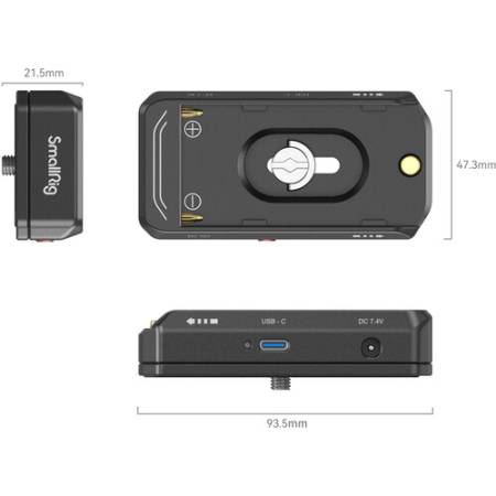 SmallRig 3168B - adapter akumulatora, płytka do akumulatora NP-F - wymiary